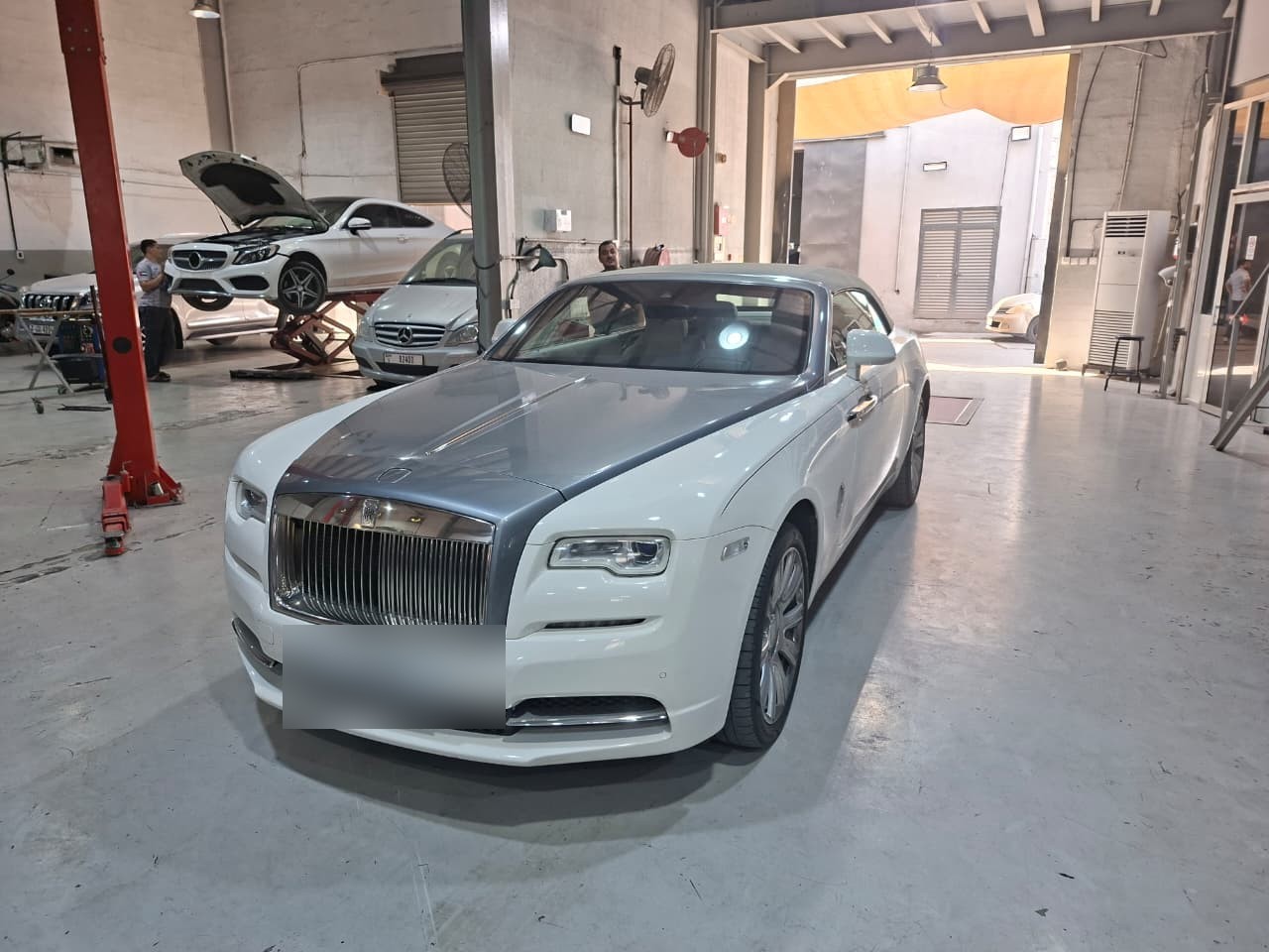 Rolls-Royce in the service bay